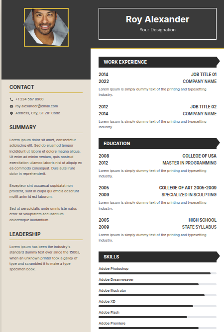 Resume Template Image