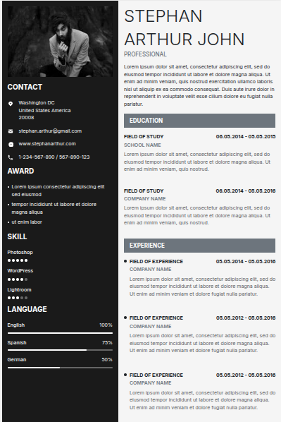 Resume Template Image